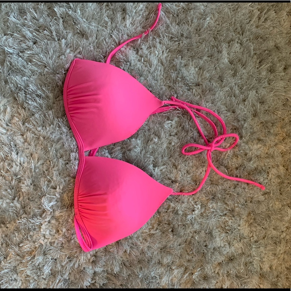 OP neon pink push up bikini top